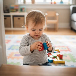 Kids playing with toys, toddler
