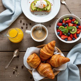 breakfast on table
