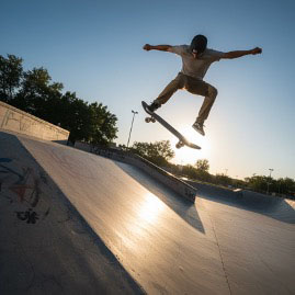 boy skateboard jumping 